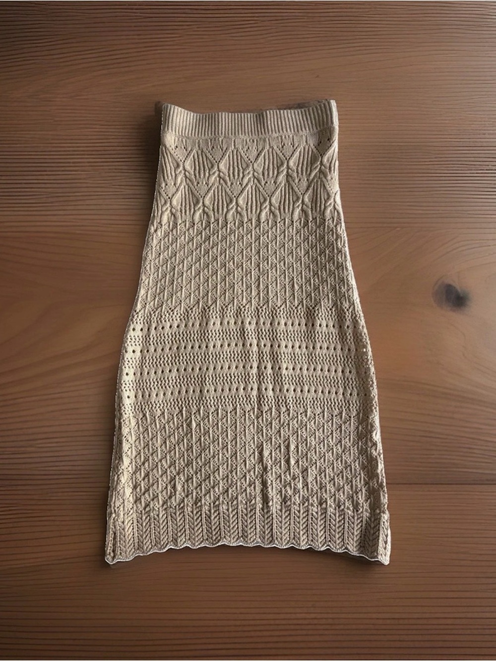 House Of Harlow 1960 Skirt Womens S Crochet Knit Midi Lined Boho Minimalist